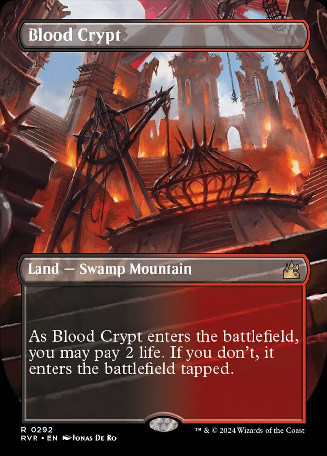 2024 Ravnica Remastered Blood Crypt [Borderless] rare #292 rare card image