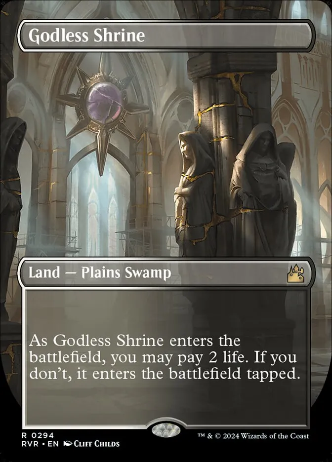 2024 Ravnica Remastered Godless Shrine [Borderless] rare #294 rare card image