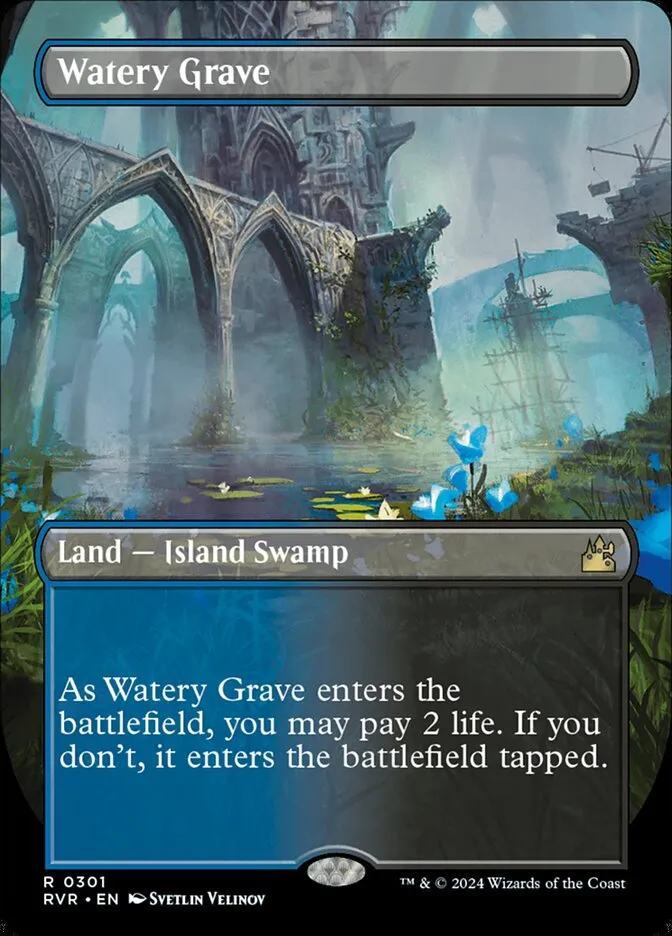 2024 Ravnica Remastered Watery Grave [Borderless] rare #301 rare card image