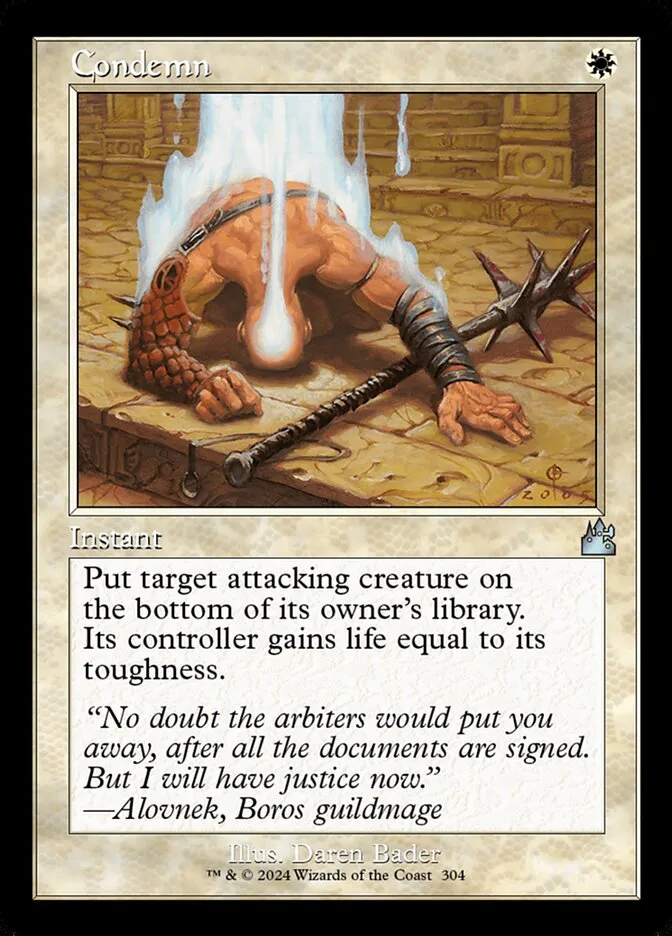 2024 Ravnica Remastered Condemn [Retro Frame] uncommon #304 uncommon card image