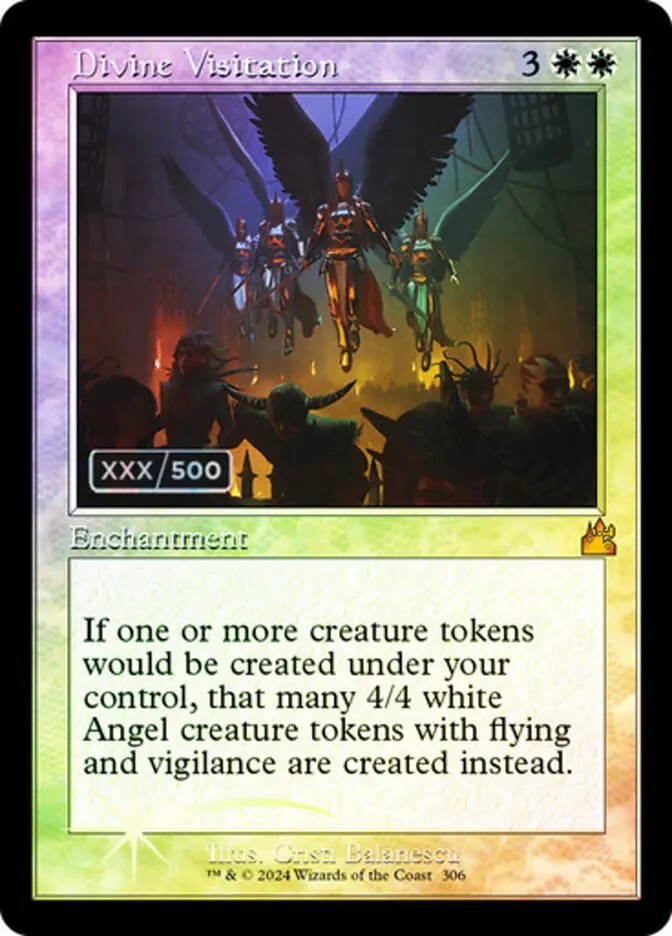 2024 Ravnica Remastered Divine Visitation mythic #306z mythic card image
