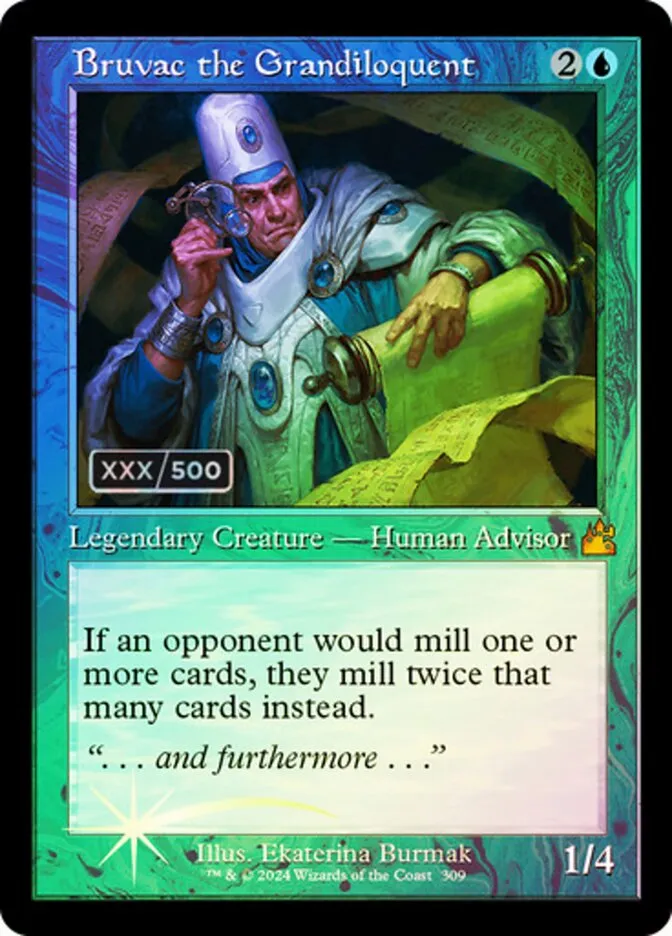 2024 Ravnica Remastered Bruvac the Grandiloquent mythic #309z mythic card image