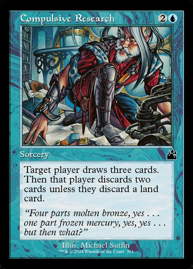 2024 Ravnica Remastered Compulsive Research [Retro Frame] common #311 common card image