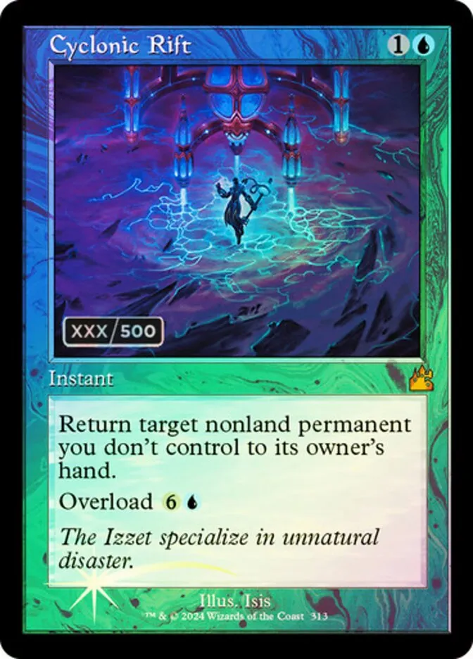 2024 Ravnica Remastered Cyclonic Rift mythic #313z mythic card image