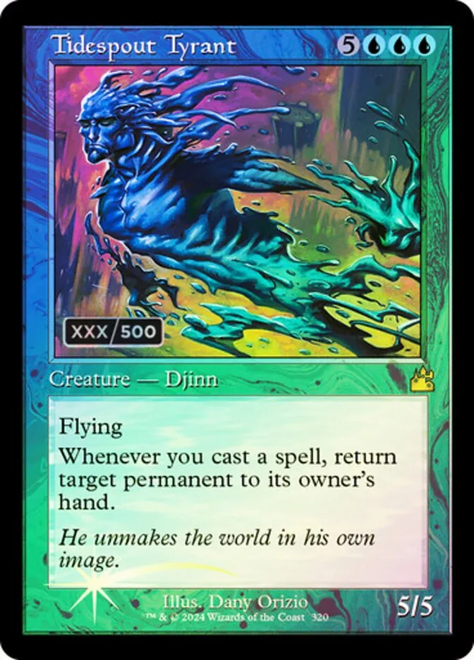 2024 Ravnica Remastered Tidespout Tyrant #320z rare card image
