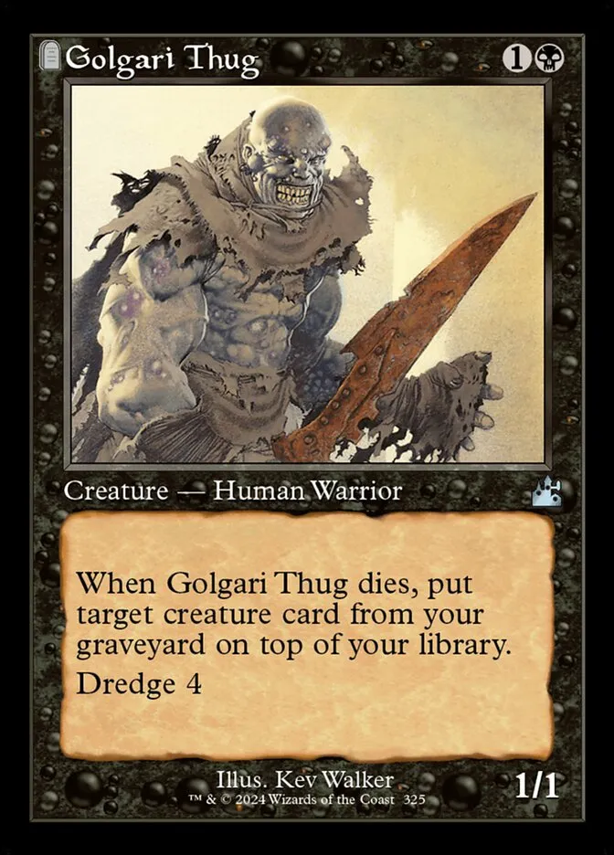 2024 Ravnica Remastered Golgari Thug [Retro Frame] uncommon #325 uncommon card image