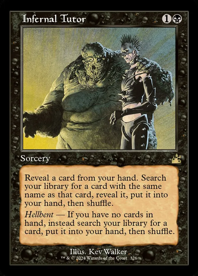 2024 Ravnica Remastered Infernal Tutor [Serialized] rare #326 rare card image