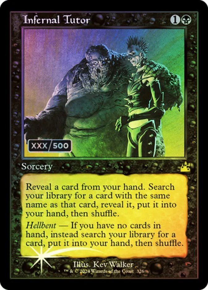 2024 Ravnica Remastered Infernal Tutor #326z rare card image
