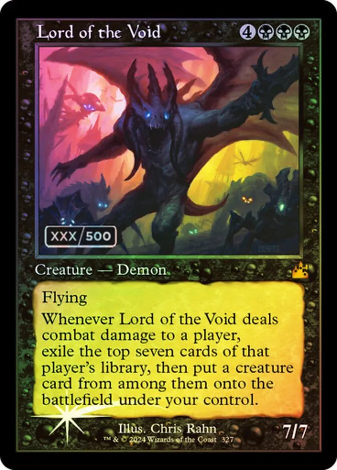 2024 Ravnica Remastered Lord of the Void mythic #327z mythic card image