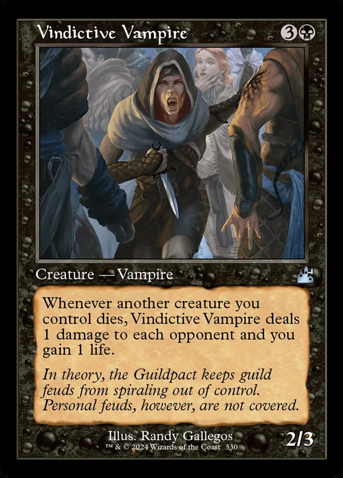 2024 Ravnica Remastered Vindictive Vampire [Retro Frame] uncommon #330 uncommon card image