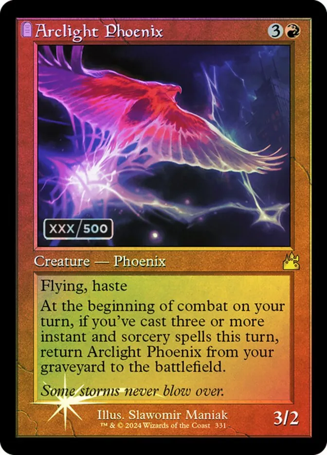 2024 Ravnica Remastered Arclight Phoenix #331z rare card image
