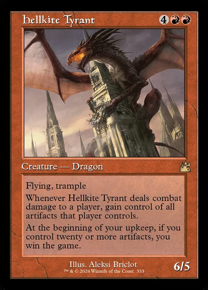 2024 Ravnica Remastered Hellkite Tyrant [Serialized] rare #333 rare card image