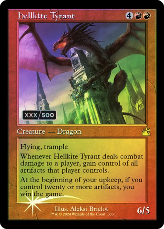 2024 Ravnica Remastered Hellkite Tyrant #333z rare card image