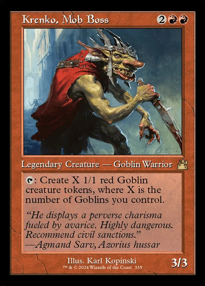 2024 Ravnica Remastered Krenko, Mob Boss [Serialized] rare #335 rare card image