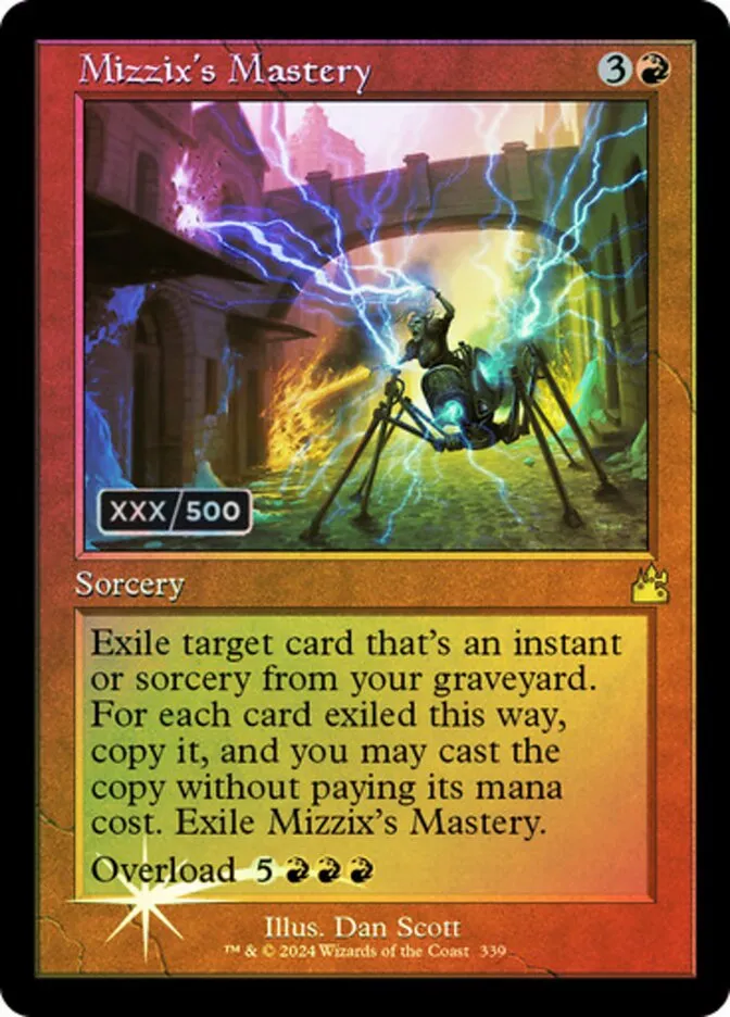 2024 Ravnica Remastered Mizzix's Mastery #339z rare card image