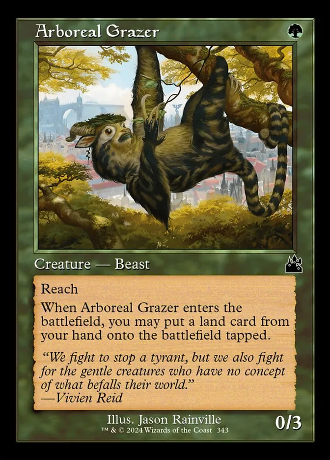 2024 Ravnica Remastered Arboreal Grazer [Retro Frame] common #343 common card image