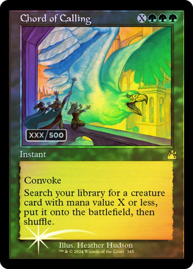 2024 Ravnica Remastered Chord of Calling #345z rare card image