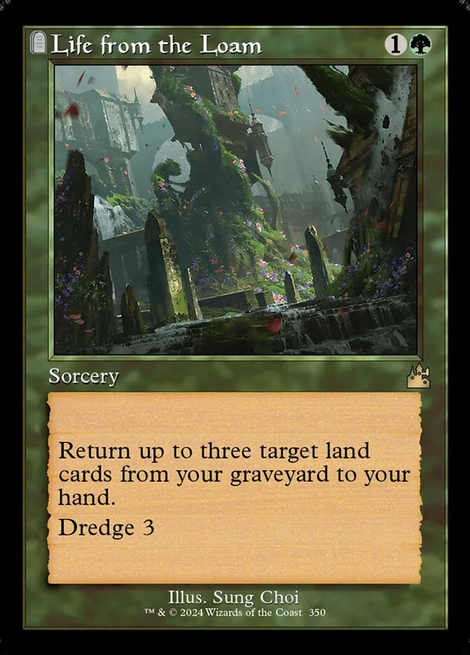 2024 Ravnica Remastered Life from the Loam [Serialized] rare #350 rare card image