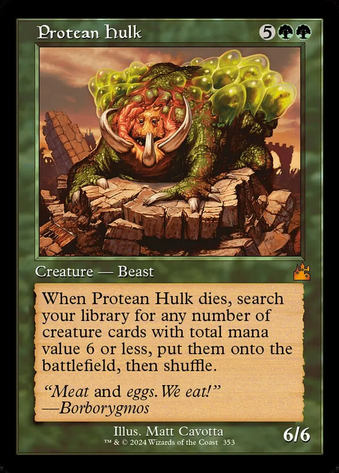 2024 Ravnica Remastered Protean Hulk [Serialized] mythic #353 mythic card image