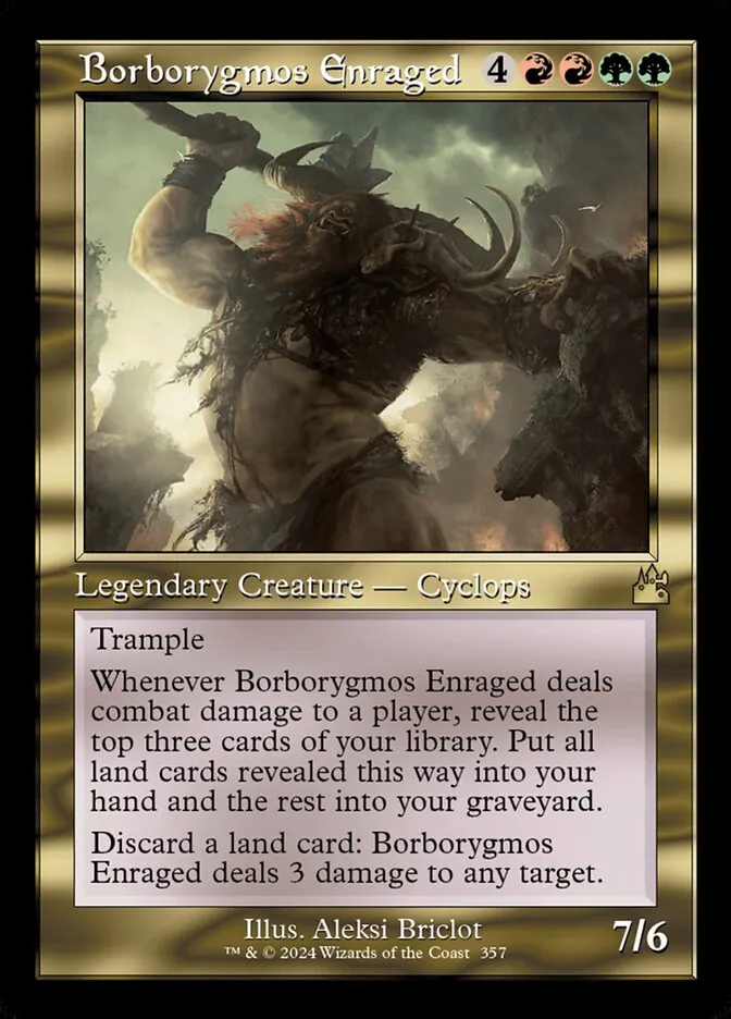 2024 Ravnica Remastered Borborygmos Enraged [Serialized] rare #357 rare card image