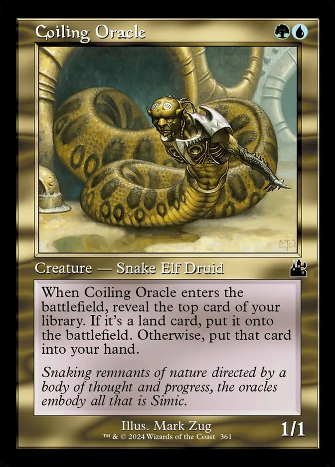 2024 Ravnica Remastered Coiling Oracle [Retro Frame] common #361 common card image