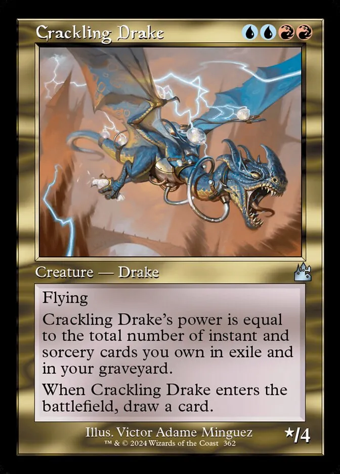 2024 Ravnica Remastered Crackling Drake [Retro Frame] uncommon #362 uncommon card image
