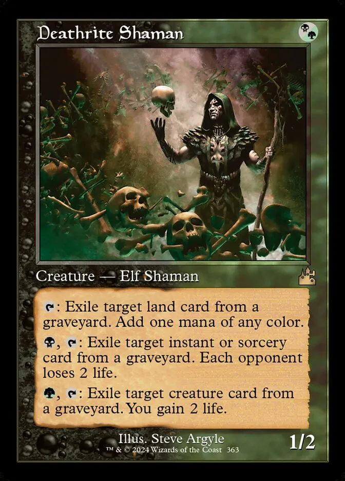 2024 Ravnica Remastered Deathrite Shaman [Serialized] rare #363 rare card image