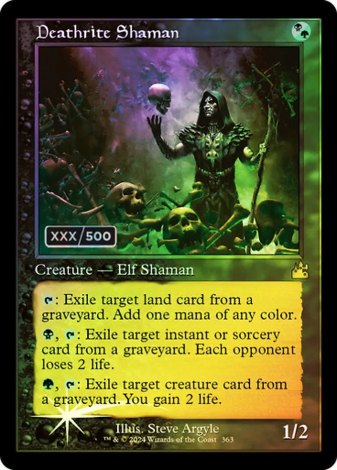 2024 Ravnica Remastered Deathrite Shaman #363z rare card image