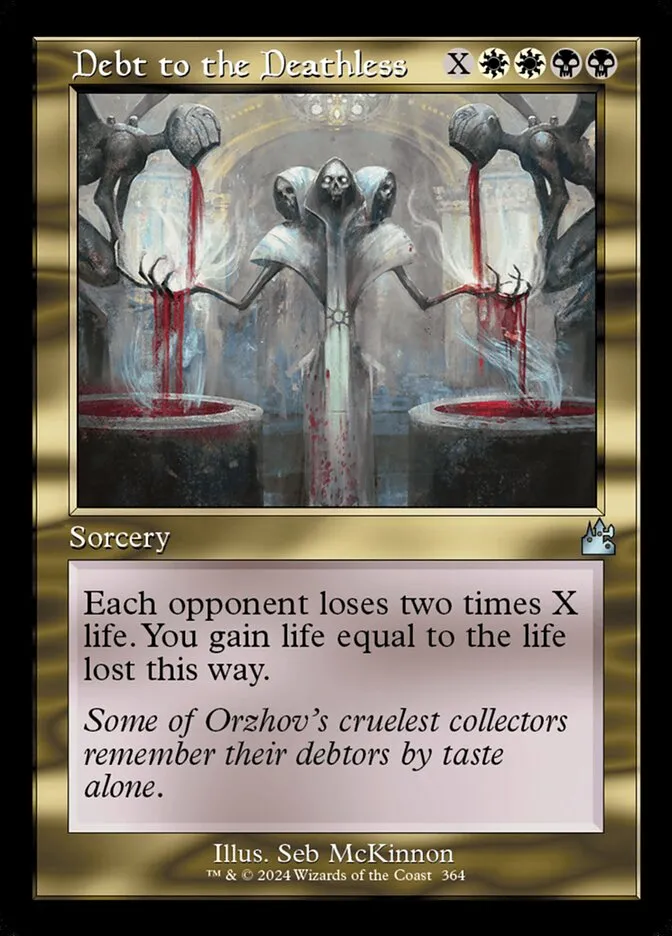 2024 Ravnica Remastered Debt to the Deathless [Retro Frame] uncommon #364 uncommon card image