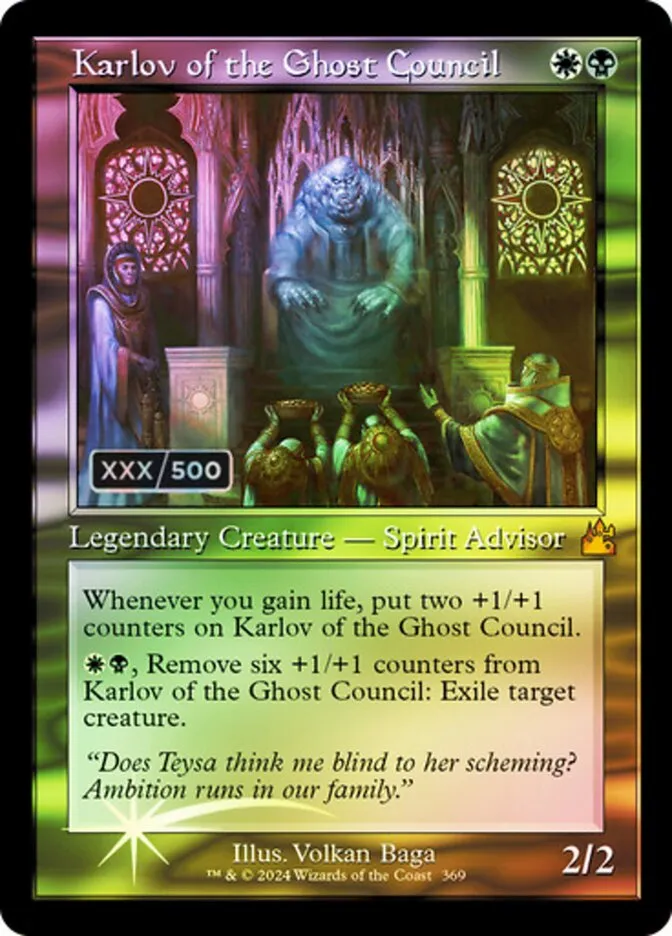 2024 Ravnica Remastered Karlov of the Ghost Council #369z mythic card image