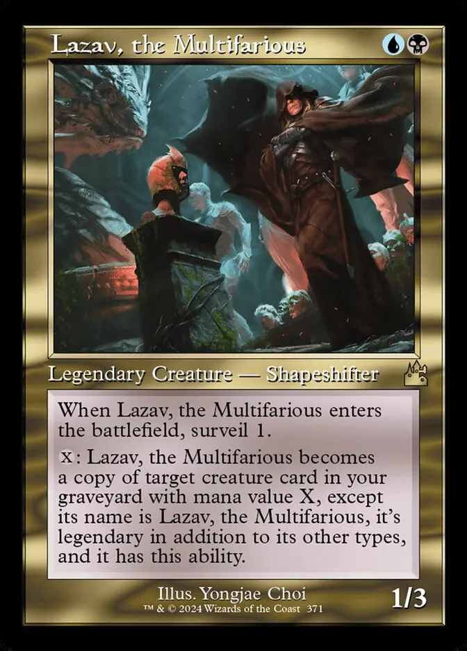 2024 Ravnica Remastered Lazav, the Multifarious [Serialized] rare #371 rare card image