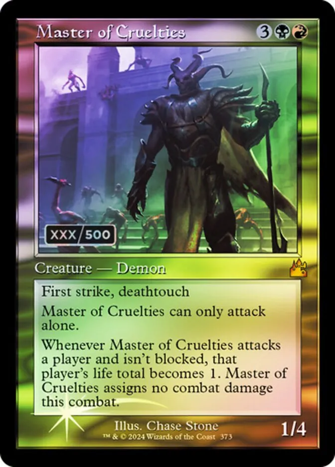 2024 Ravnica Remastered Master of Cruelties #373z mythic card image