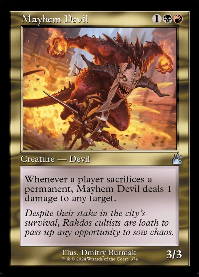 2024 Ravnica Remastered Mayhem Devil uncommon #374 uncommon card image