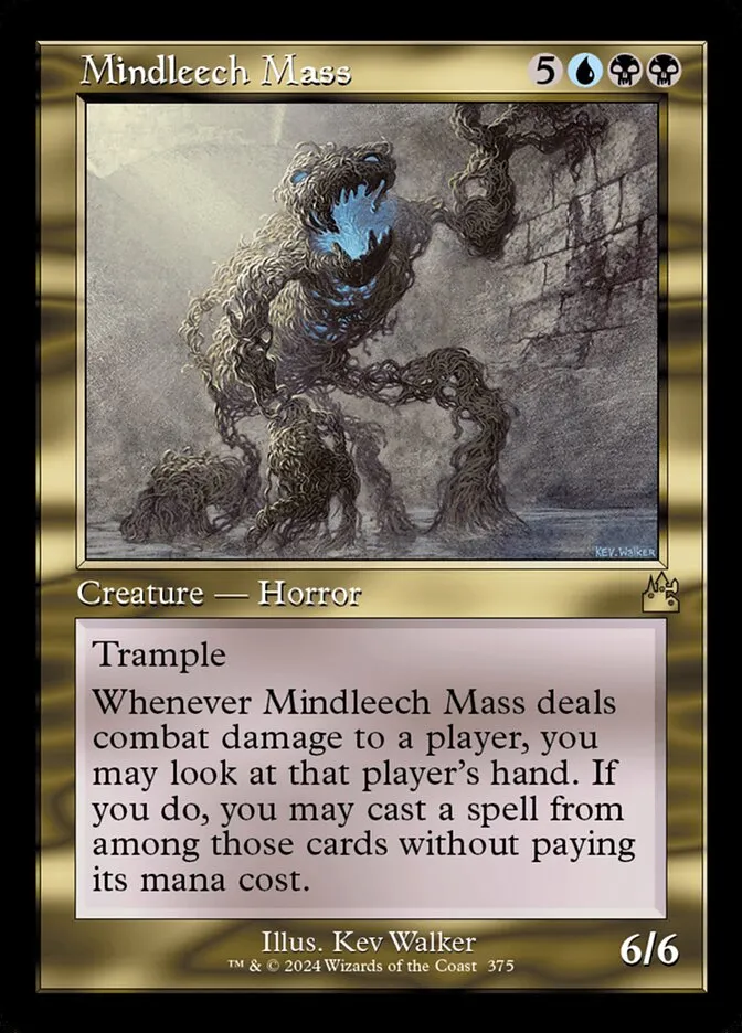 2024 Ravnica Remastered Mindleech Mass [Serialized] rare #375 rare card image