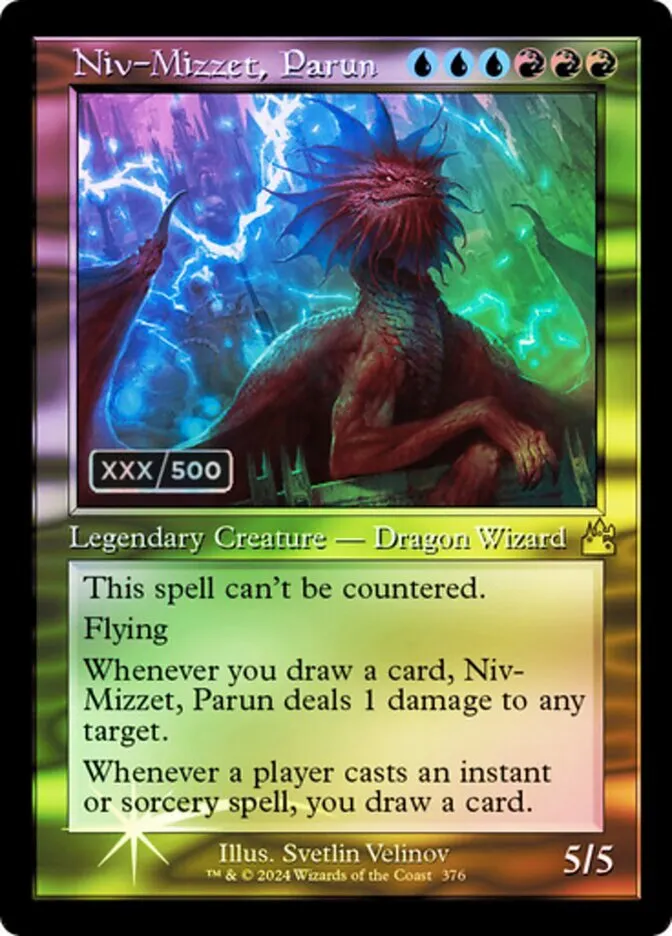 2024 Ravnica Remastered Niv-Mizzet, Parun #376z rare card image