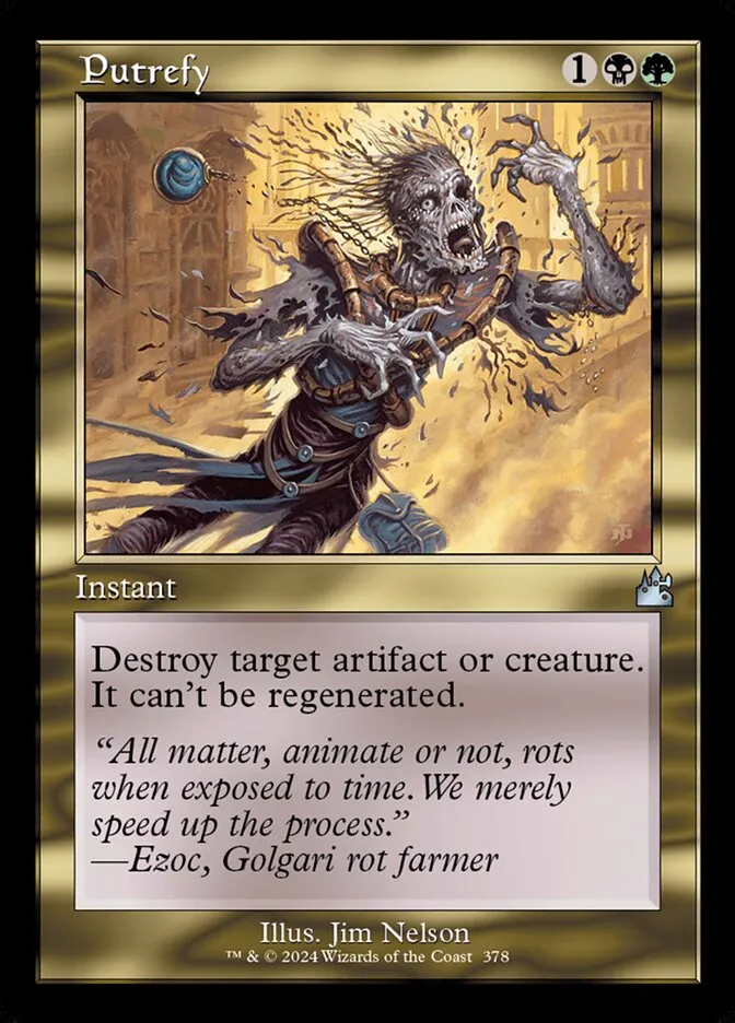 2024 Ravnica Remastered Putrefy [Retro Frame] uncommon #378 uncommon card image