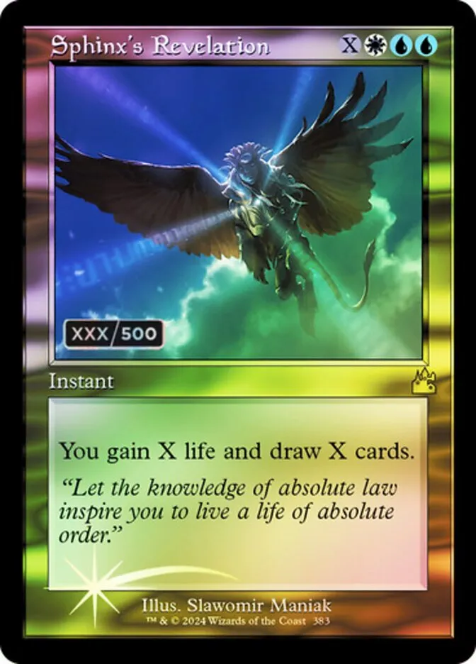 2024 Ravnica Remastered Sphinx's Revelation #383z rare card image