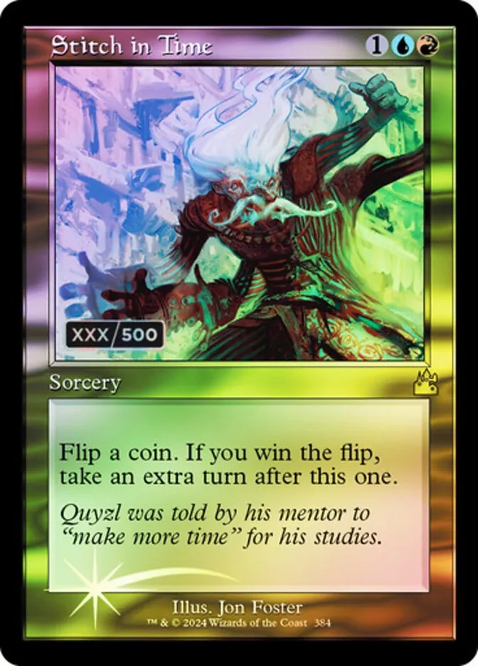 2024 Ravnica Remastered Stitch in Time #384z rare card image