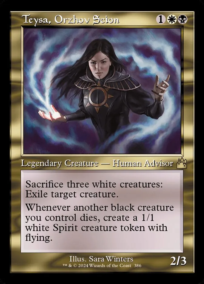 2024 Ravnica Remastered Teysa, Orzhov Scion [Serialized] rare #386 rare card image