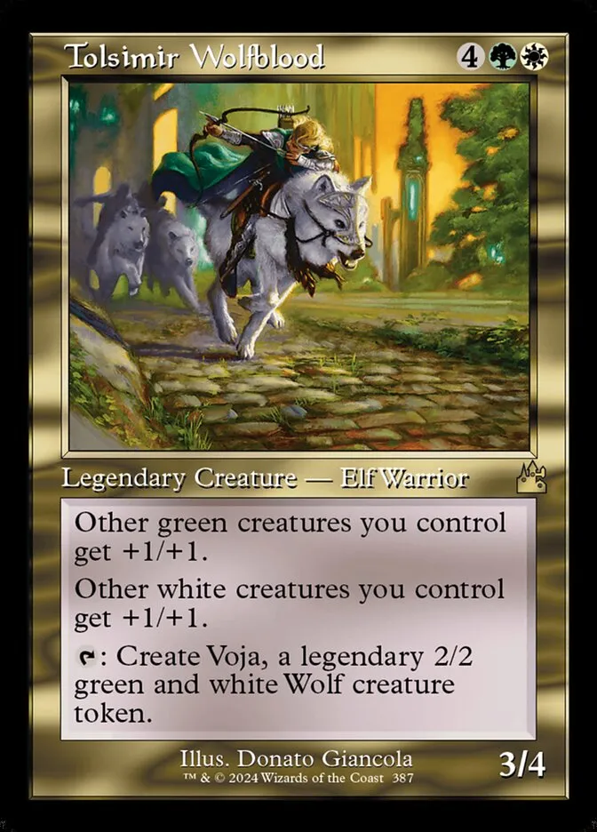 2024 Ravnica Remastered Tolsimir Wolfblood [Serialized] rare #387 rare card image