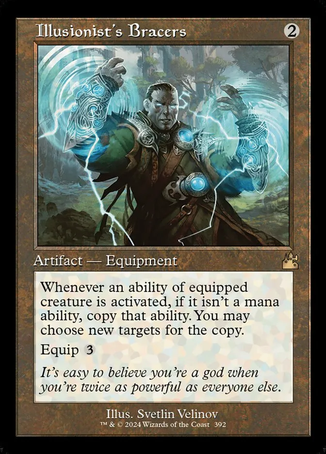 2024 Ravnica Remastered Illusionist's Bracers [Serialized] rare #392 rare card image