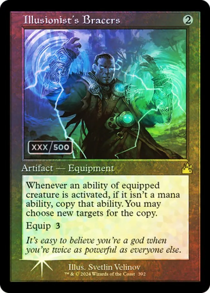 2024 Ravnica Remastered Illusionist's Bracers #392z rare card image