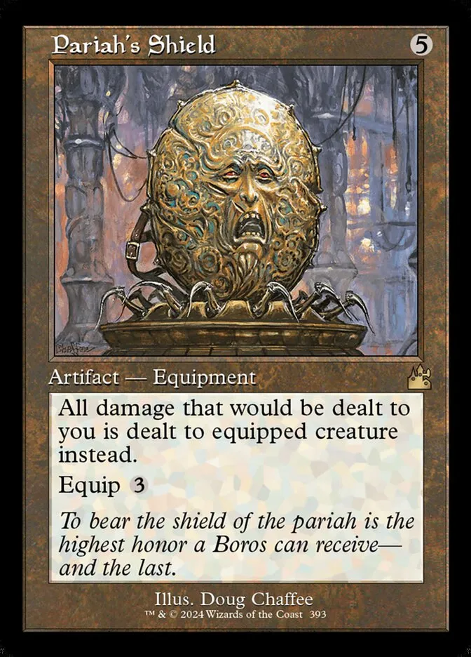 2024 Ravnica Remastered Pariah's Shield [Serialized] rare #393 rare card image