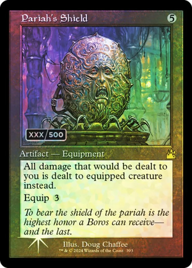 2024 Ravnica Remastered Pariah's Shield #393z rare card image