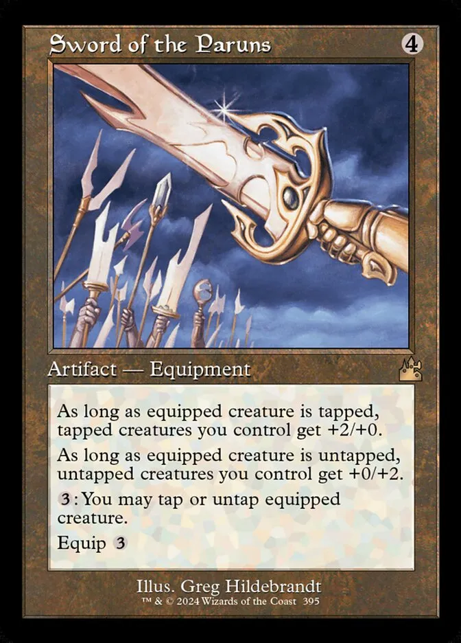 2024 Ravnica Remastered Sword of the Paruns [Serialized] rare #395 rare card image