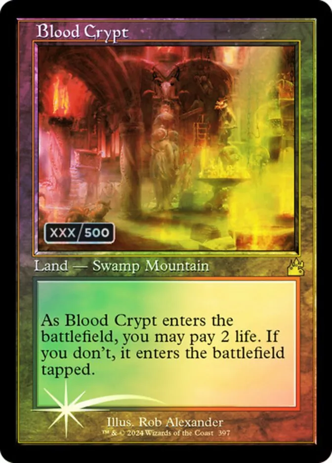 2024 Ravnica Remastered Blood Crypt #397z rare card image