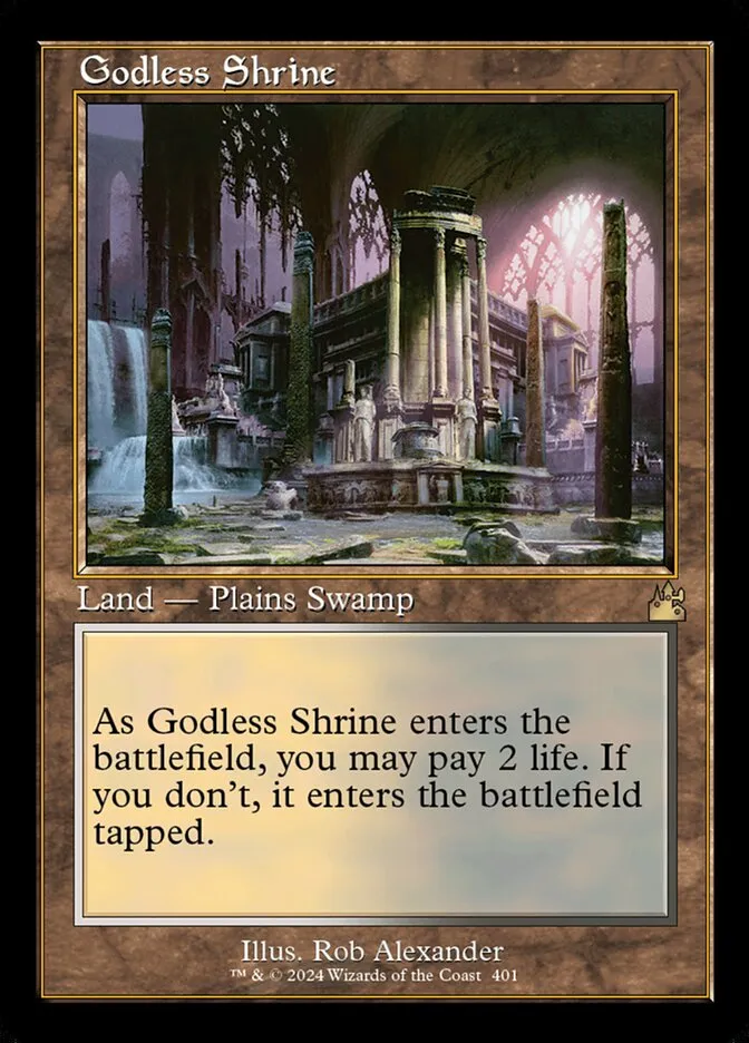 2024 Ravnica Remastered Godless Shrine [Serialized] rare #401 rare card image
