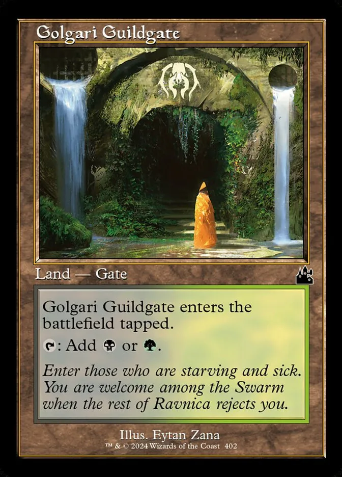2024 Ravnica Remastered Golgari Guildgate #402 common card image