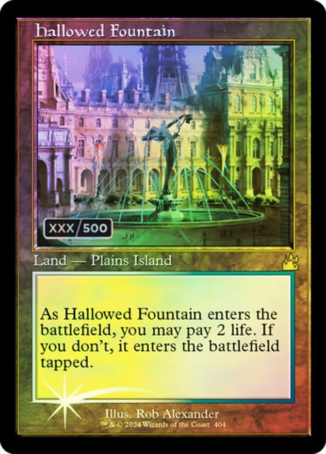 2024 Ravnica Remastered Hallowed Fountain #404z rare card image