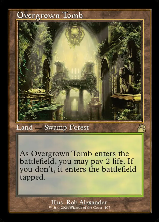 2024 Ravnica Remastered Overgrown Tomb [Serialized] rare #407 rare card image